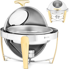 Royal Catering Apaļš bain-marie sildītājs makaronu ēdieniem ar rolltop vāku, 6 l