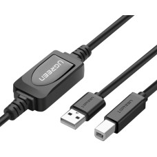 Ugreen Kabelis printerim, skenerim, USB-B - USB-A 2.0, 10 m, melns