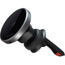 Car Phone Holder Aukey HD-MC13, with charger 15W Qi2 (black)