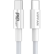 USB-C to USB-C cable Vipfan P02, 1m (white)