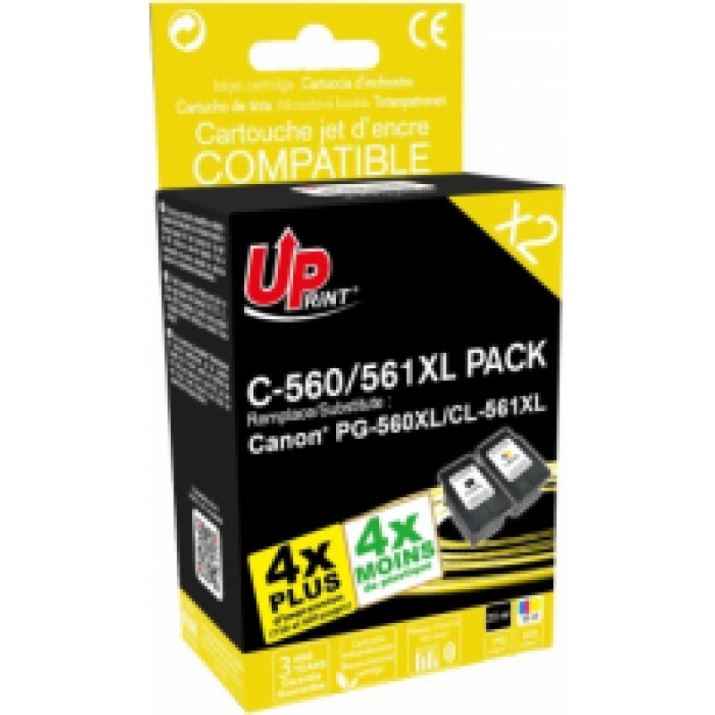 UPrint Canon Pack 560|561XL 22 ml (Bk) + 18 ml (Cl) PG-560XL|CL-561XL