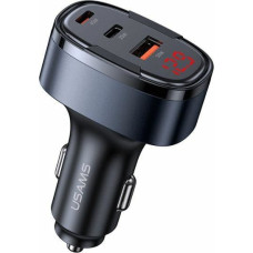 USAMS Ład. sam. 1xUSB+2xUSB-C C42 100W  Fast Charge czarny|black (CC257)