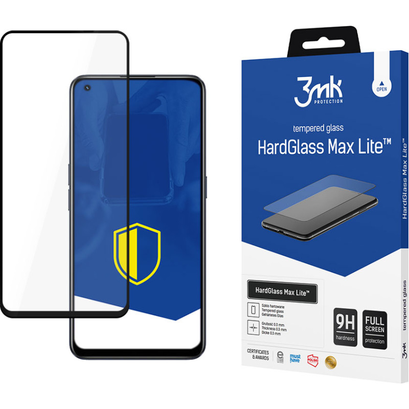 Realme 9 Pro Black - 3mk HardGlass Max Lite™ screen protector