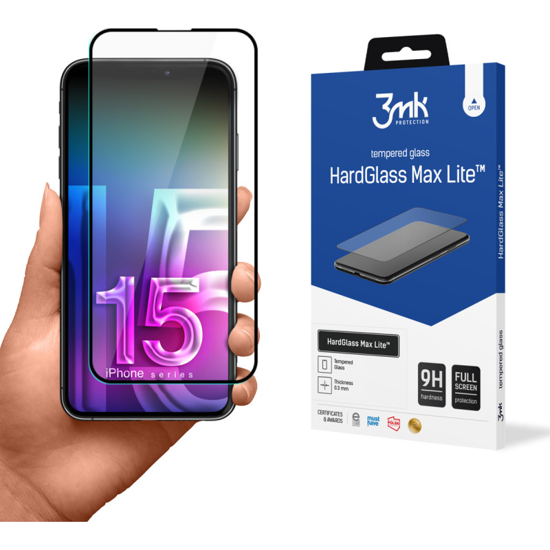 Apple iPhone 15 Plus - 3mk HardGlass Max Lite™ screen protector