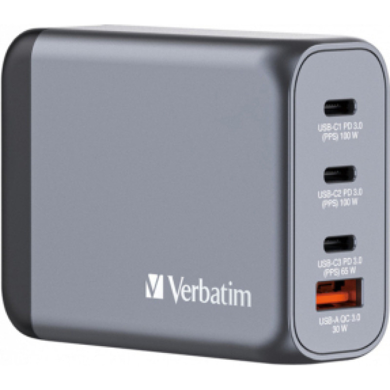 Lādētājs Verbatim Wall Charger 100W Grey