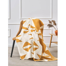 Unia - Cotton Cloud Kokvilnas akrila sega 150x200 2139/2 Croissants sinepju krēma gultas pārklājs ar tamborējumu SG
