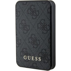 Guess Powerbank 15W GUPB5LP4GEGK 5000mAh czarny|black 4G Leather Metal Logo