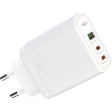 XO wall charger CE04 PD 65W 2x USB-C 1x USB white