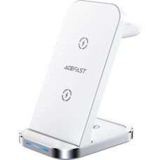 Inductive charger 3in1 Qi with stand Acefast E15 15W (white)