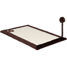 Trixie Nagu asināmais : Trixie Scratching mat with plush border, 70 × 45 cm, dark brown