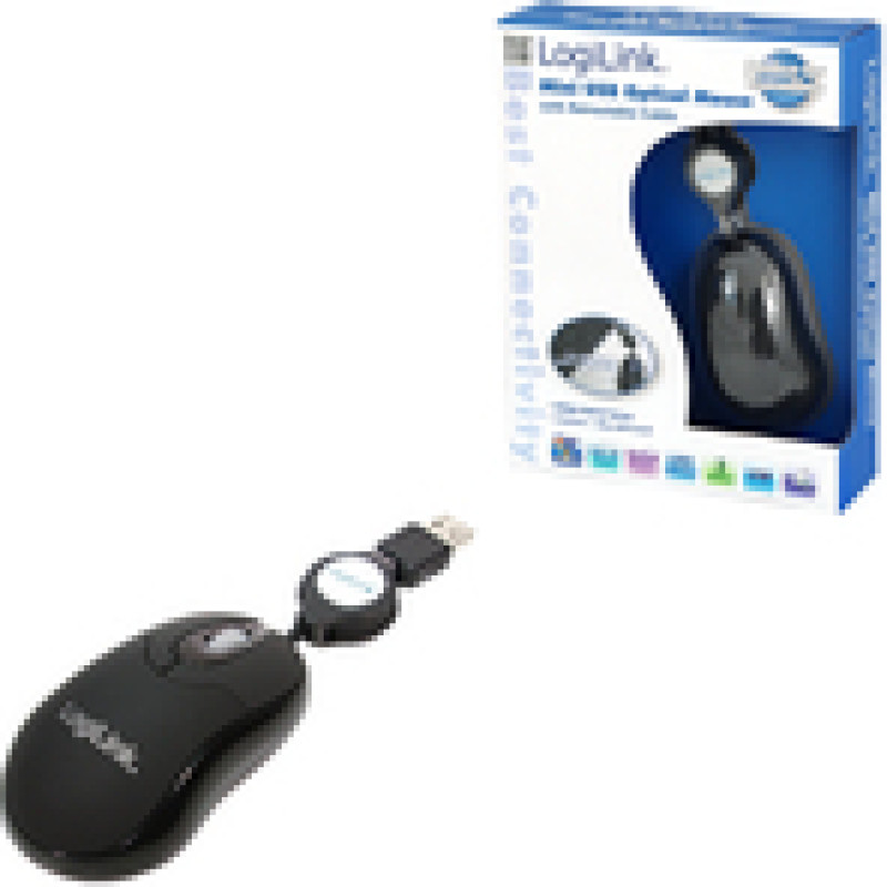 LOGILINK - Mini mouse USB with retractable cable