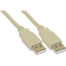 Inline USB 2.0 Kabel  A an A  beige - 0 5m