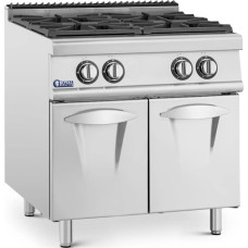 Royal Catering 4 degļu gāzes plīts ar propāna / LPG / dabasgāzes skapi 14,3 kW