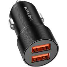 Borofone Car charger BZ19B Wisdom - 2xUSB - QC 3.0 36W black