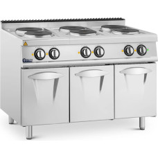 Royal Catering Brīvi stāvoša elektriskā plīts ar skapi 6 gatavošanas zonām 15,6 kW 400 V