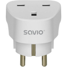 Strāvas adapteris SAVIO Travel adapter UK socket - EU plug