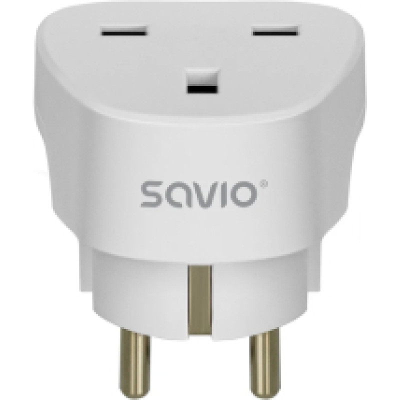 Strāvas adapteris SAVIO Travel adapter UK socket - EU plug