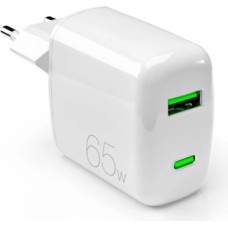 Puro Elektrik Puro 65W GaN USB-A USB-C Wall Charger - White