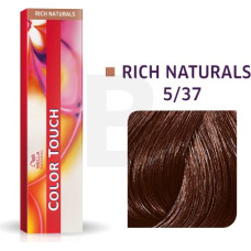 Wella Professionals Color Touch Rich Naturals profesionālā demi-permanentā matu krāsa ar daudzdimensiju efektu 5|37 60 ml