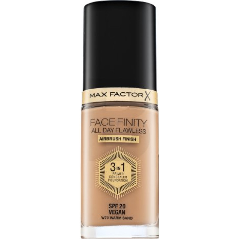 Max Factor Facefinity All Day Flawless Flexi-Hold 3in1 Primer Concealer Foundation SPF20 70 šķidrais grims 3in1 30 ml