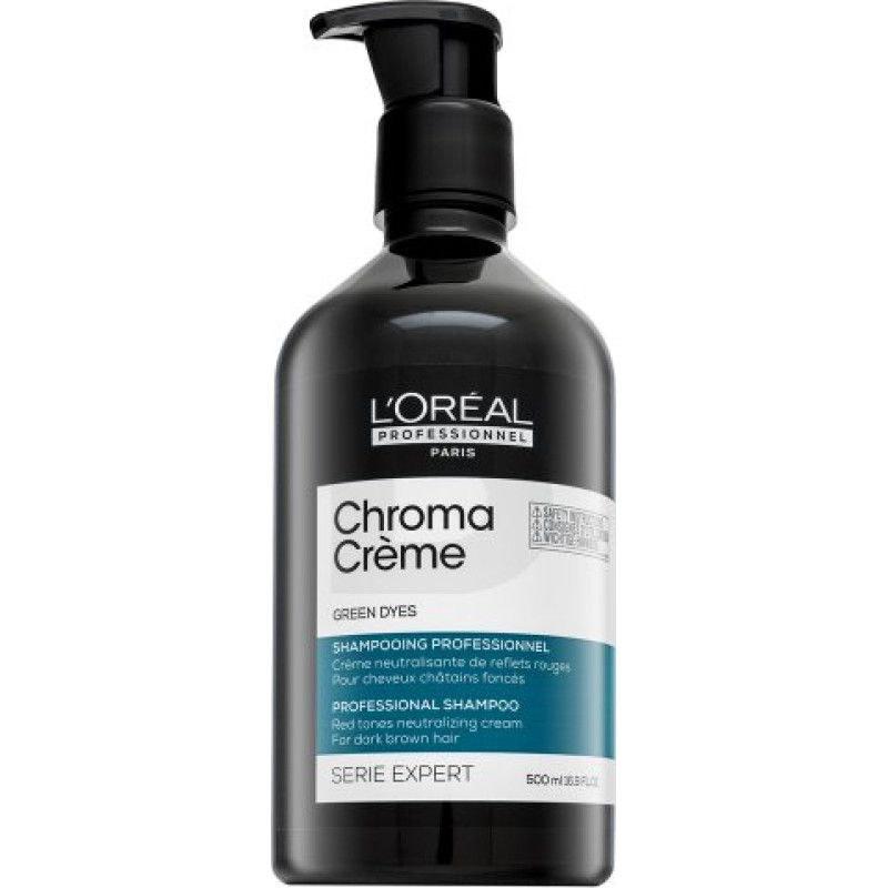 L´oréal Professionnel Série Expert Chroma Créme Green Dyes šampūns neitralizējošs šampūns tumšiem matiem 500 ml