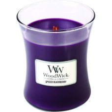 Woodwick Spiced Blackberry scented candle with wooden wick 275 g