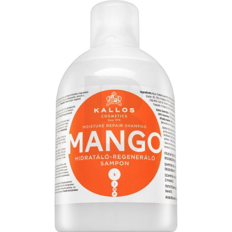 Kallos Mango Moisture Repair šampūns barojošs šampūns sausiem un bojātiem matiem 1000 ml