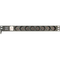 Listwa zasilająca rack (PDU), 8 gniazd FR, 1U, 16A, wtyk Schuko 3m