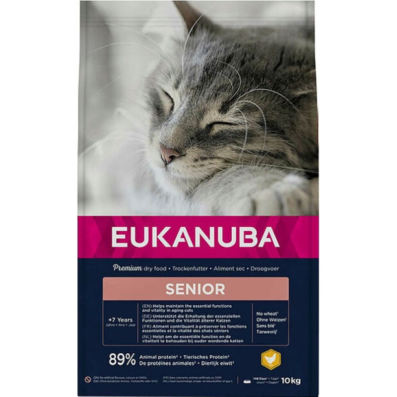 Eukanuba Sausā barība kaķiem - Eukanuba CAT Senior TOP CONDITION 7+ Chicken 10 kg