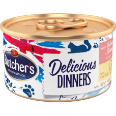 Butchers Konservēta barība kaķiem - Butchers WCC Classic DD salmon|shrimp mousse 85g