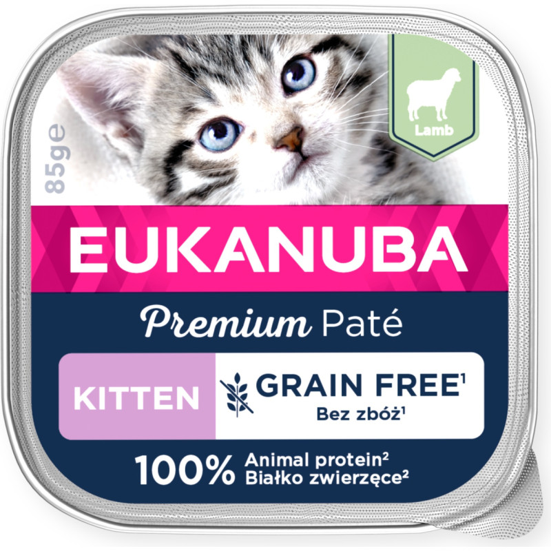 Eukanuba Konservēta barība kaķēniem - Eukanuba Cat Kitten Lamb pate 85g