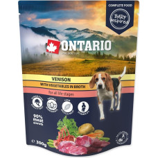 Ontario Konservi suņiem : Ontario Dog Venison with vegetables in broth, 300 g