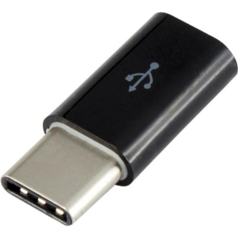 Sbox Micro USB 2.0 F. -  TYPE C M. black AD.USB-C B