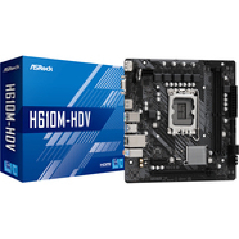 ASRock H610M-HDV - motherboard - micro ATX - LGA1700 Socket - H610