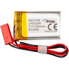 Lithium Polymer Battery Akyga AKY0106 LP502030 Li-Po 3.7V|250mAh PCM JST 2.54 2-Pin Connector 150mm