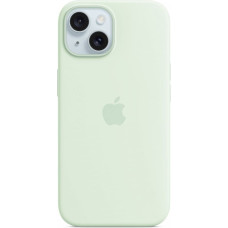 Silicone Case with MagSafe for iPhone 15 - Soft Mint