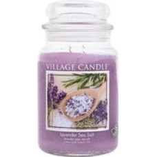 Village Candle Lavender Sea Salt ( levandulová mořská sůl ) - Vonná svíčka ve skle