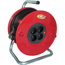 Extension Cord Reel Brennensthul Akyga AK-CR-08 Cord Holder 4 Sockets IP20 25m