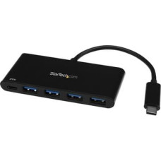 Startech .com 4 Port USB C Hub with 4 USB Type-A Ports (USB 3.0 SuperSpeed 5Gbps), 60W Power Delivery Passthrough Charging, USB 3.1 Gen 1|USB 3.2 Gen 1 Laptop Hub Adapter, MacBook, Dell - Windows|macOS|Linux (HB30C4AFPD) - hub - 4 ports