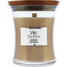 Woodwick Glass small|Cashmere scented candle with wooden wick 85 g
