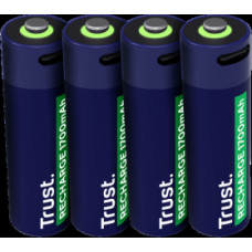 Baterijas Trust USB-C Rechargeable AA Batteries