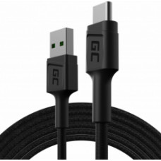 Green Cell GC PowerStream USB Male - USB Type-C Male Fast Charging 1.2m Black