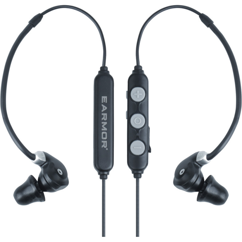 Earmor - Aktīvie dzirdes aizsargi M200T - NRR 26 dB - Bluetooth 5.4 - Melns - M200T-GY