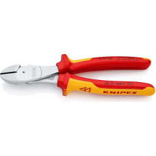 Knipex hromēts sānu griezējs ar palielinātu sviru VDE izolācijā, darbam zem sprieguma līdz 1000V, [74 06 200]