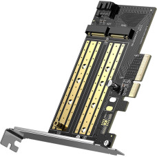Ugreen PCIe 3.0 x4 adaptera paplašināšanas karte, papildus divi M.2 M-Key un M.2 B-Key SSD sloti