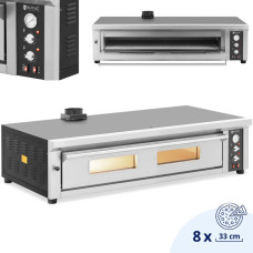 Royal Catering Elektriskā picu cepeškrāsns ar šamotu 8 picām, diametrs 33cm 400V 8400W