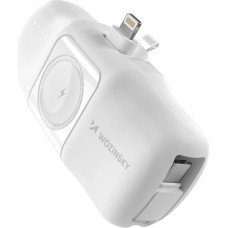 Wozinsky Mini Powerbank 5000mAh 15W iPhone Lightning un Apple Watch lādētājs - balts