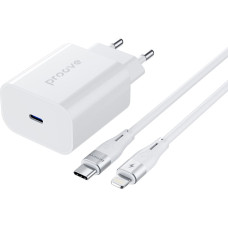 Proove wall charger Rapid 20W USB-C + USB-C - Lightning cable 27W white