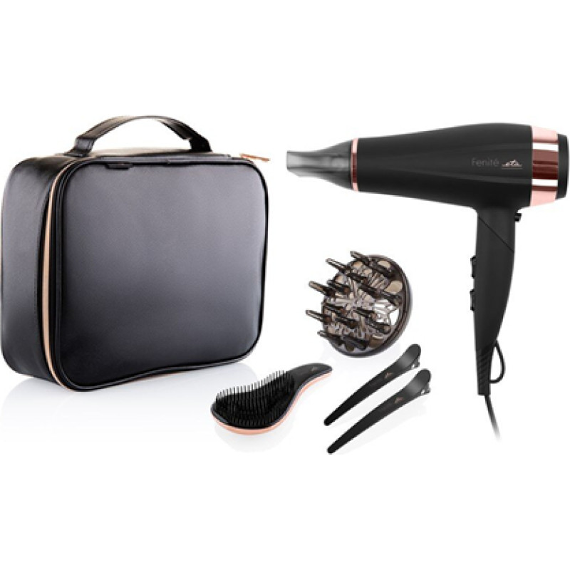 ETA Hair Care Gift Set ETA732090020 Fenite 2200 W  Number of temperature settings 3  Ionic function  Diffuser nozzle  Black Edition