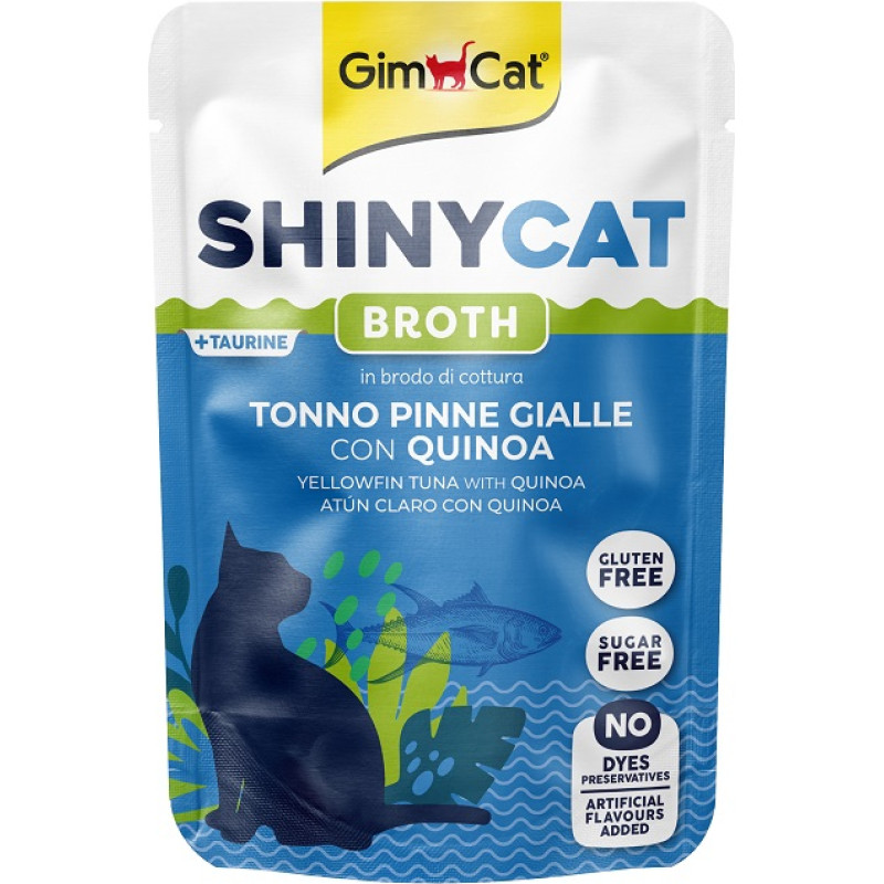 Gimborn Konservēta barība kaķiem  - Gimborn SHINYCAT POUCH YELLOWFIN TUNA WITH QUINOA 70g